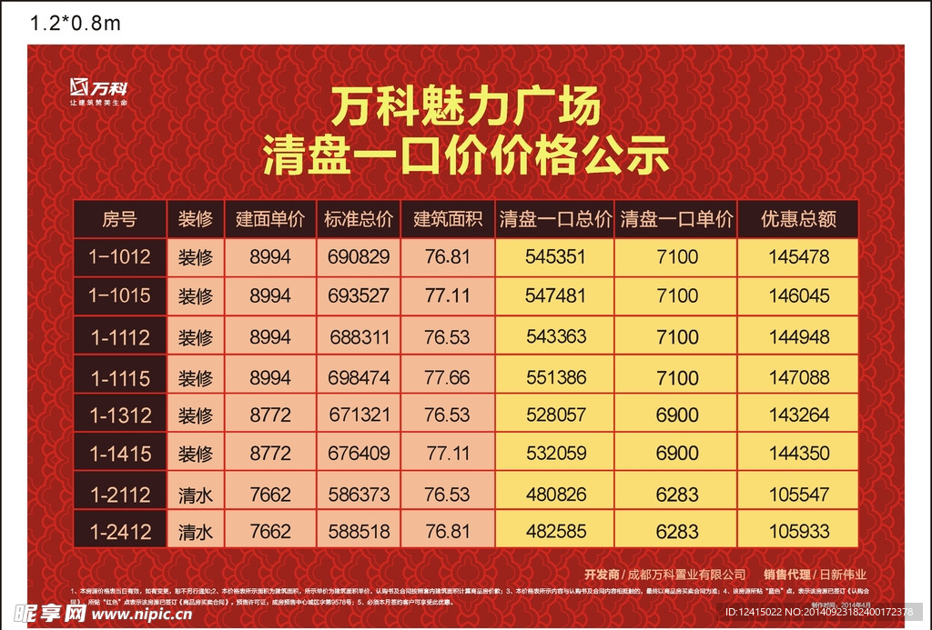 价格公示