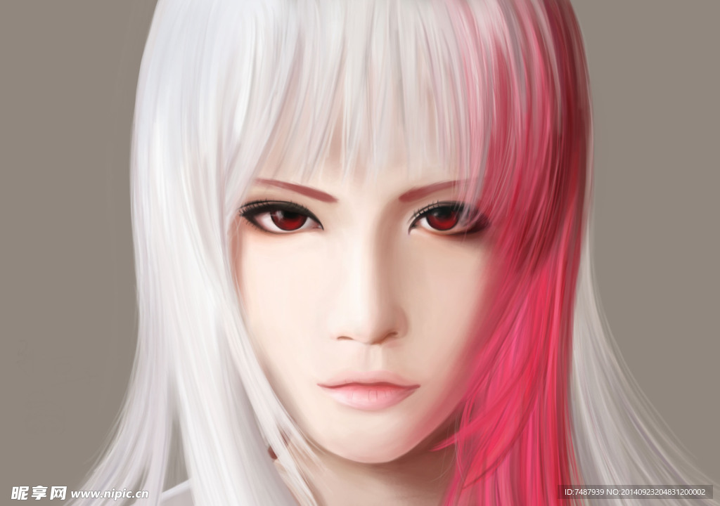 手绘美女