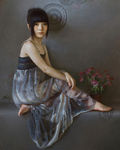 油画美女