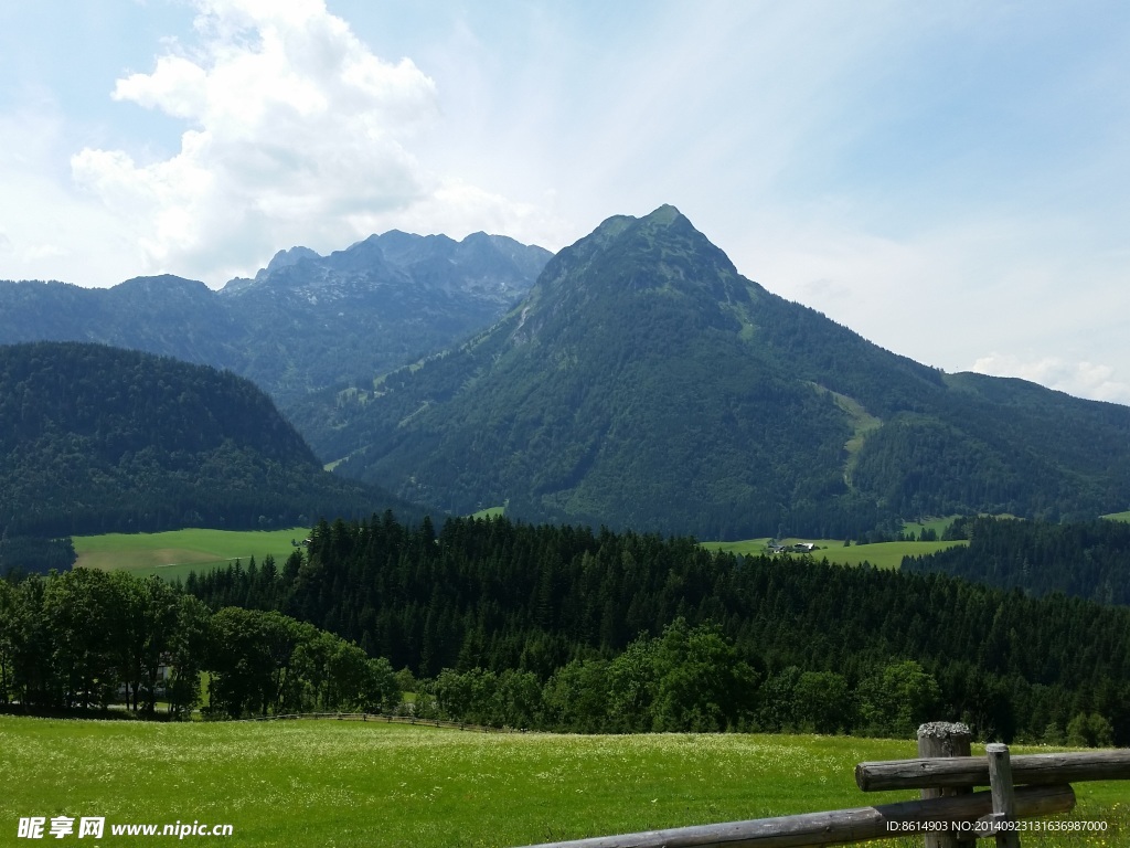 绿色山区