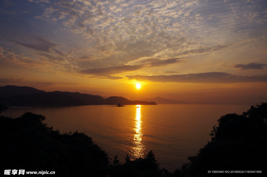 海滨风光 海上红阳