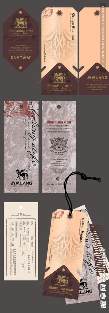 休闲 牛仔 吊牌