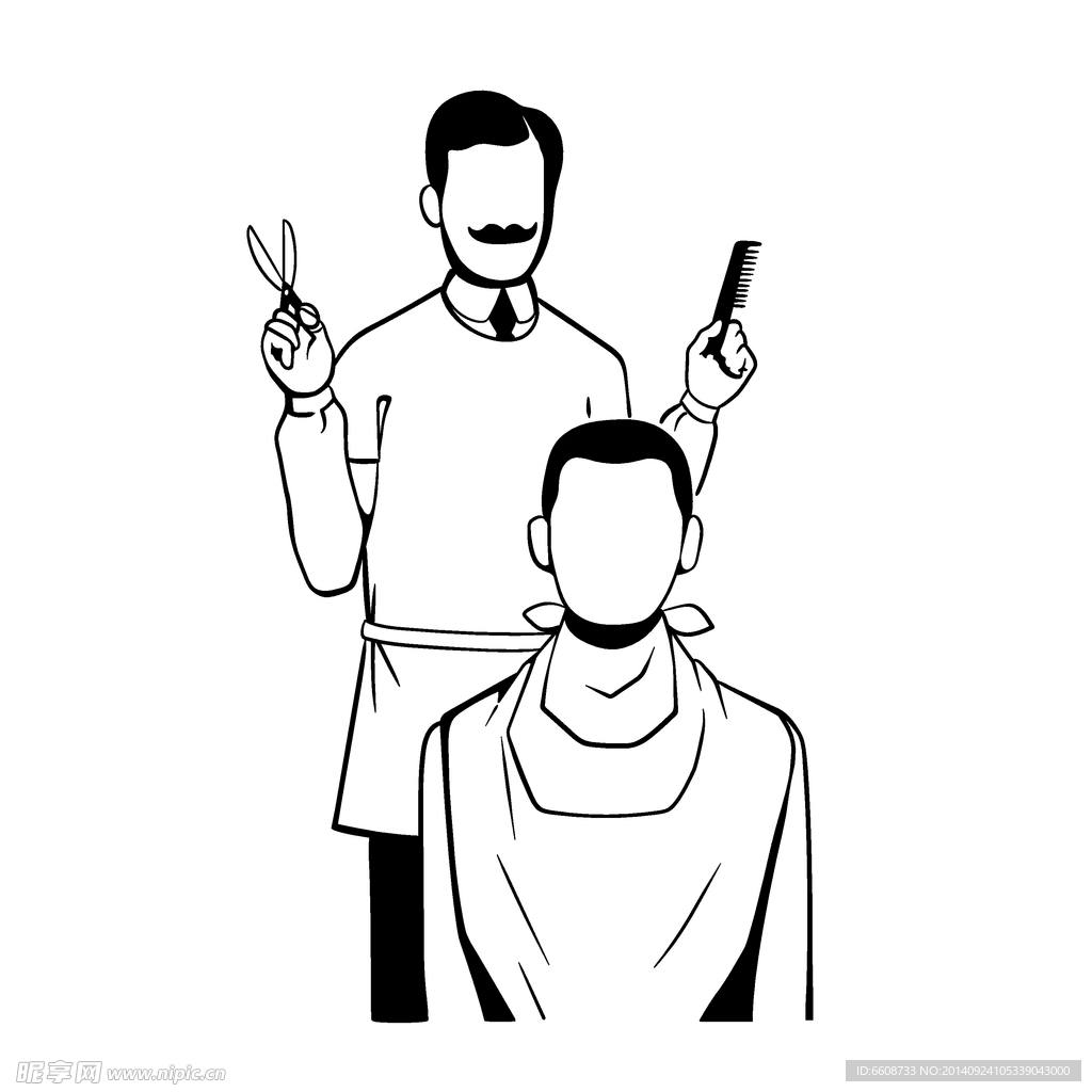 理发师剪头发的流行艺术品 向量例证. 插画 包括有 查出, 美发师, 发型, 人员, 附庸风雅, 男性 - 251514854