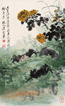 菊香蟹肥图