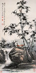 竹雀图