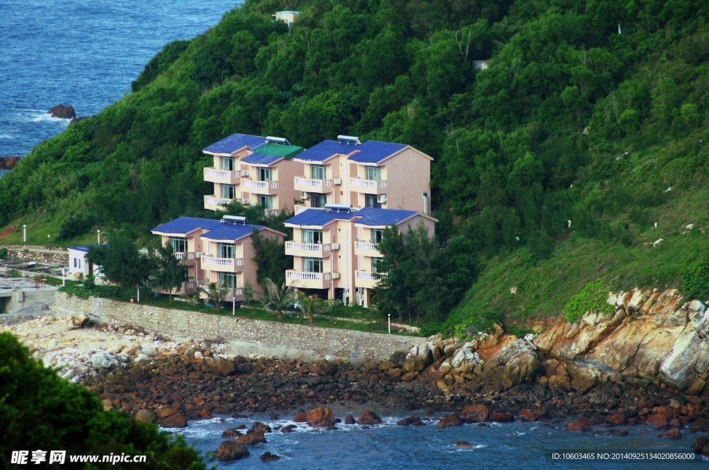 海洋风光 海岛楼房