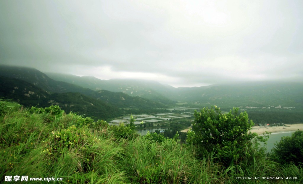 海滨村庄 田园风光