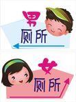 男女厕所标识牌