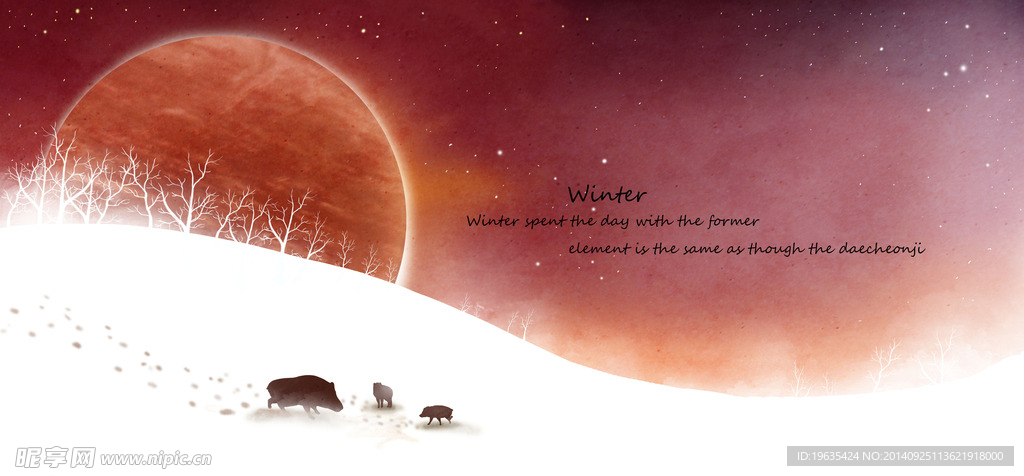 Winter冬雪景 猪