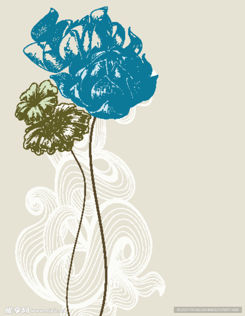 手绘花卉