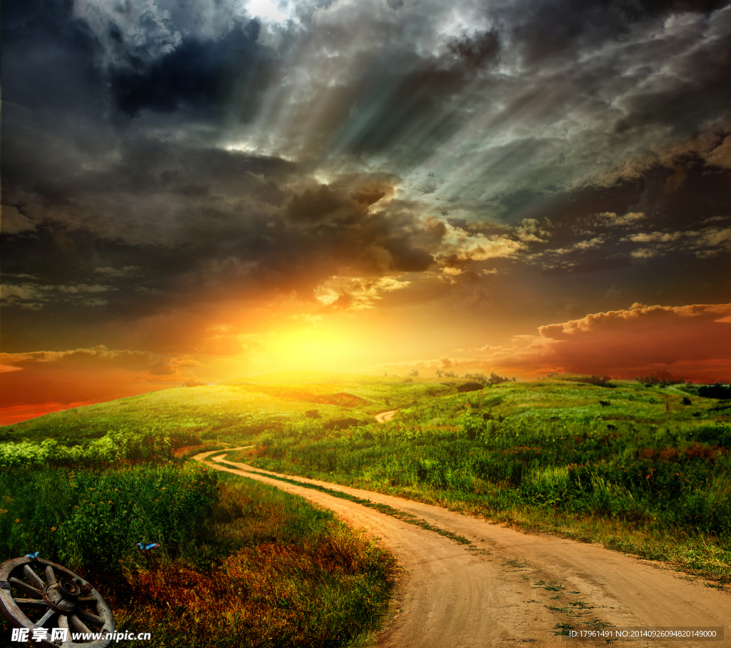 夕阳小路