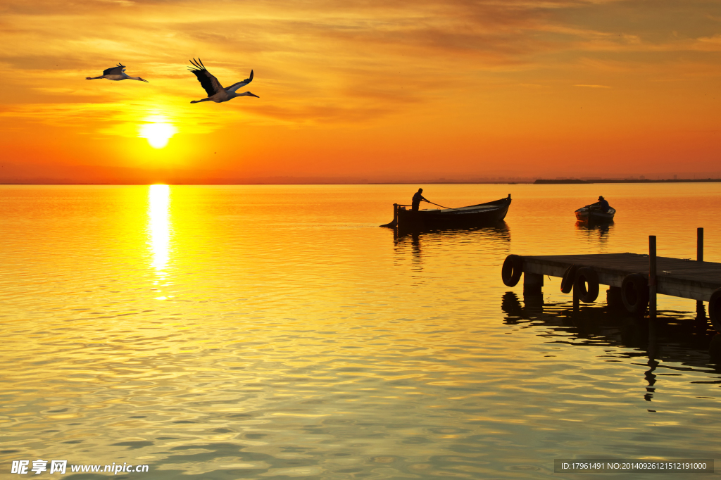 唯美夕阳大海