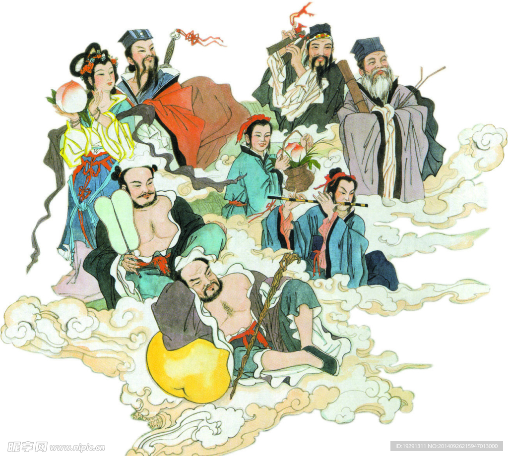 八仙过海图片