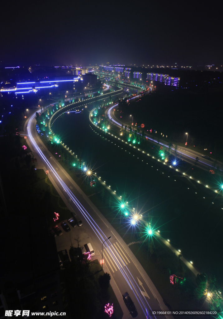 璧山沿河路夜景