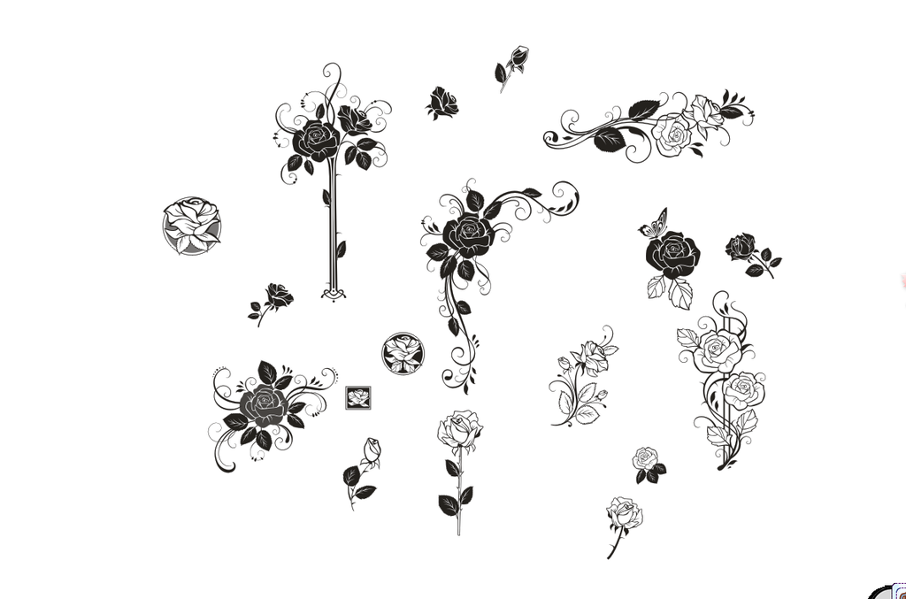 玫瑰花矢量图