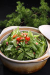 砂锅油麦菜