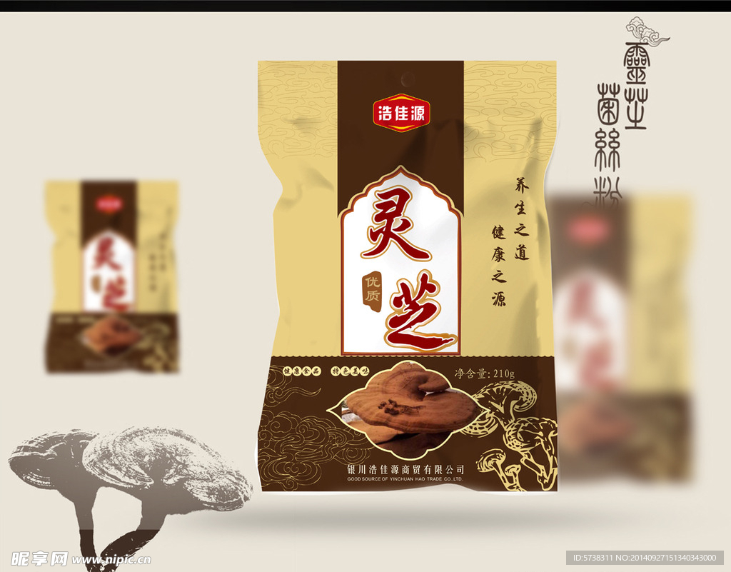 灵芝包装效果图
