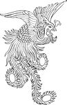 凤凰 神鸟 cdr 线条稿