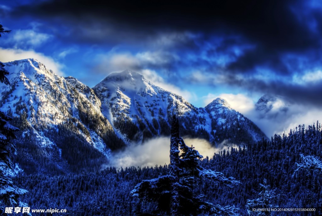自然风景 雪山