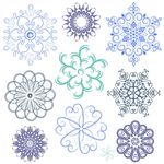 各种雪花 矢量素材