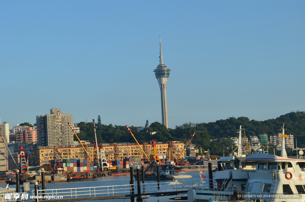 澳门海边 远景 景色