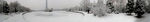 美丽的雪景全景图