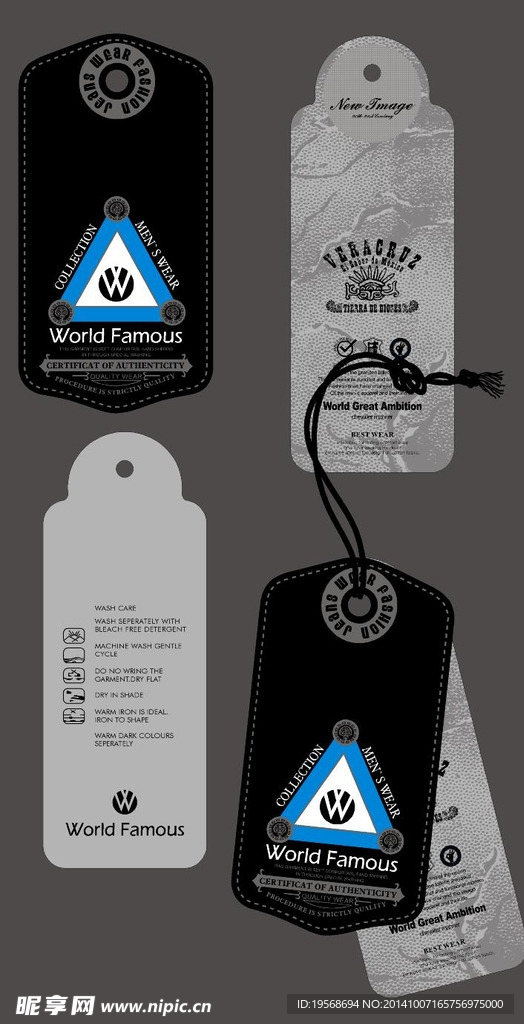 休闲 牛仔 吊牌 吊卡 