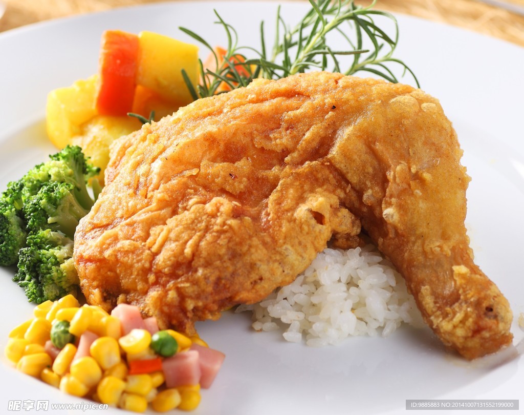 炸鸡腿饭