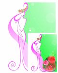 女人 线条 插画 分层