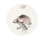 中国画扇面高清合层