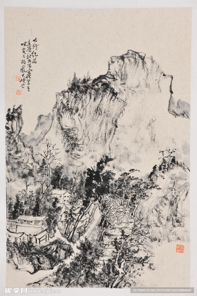 中国画山水画作品