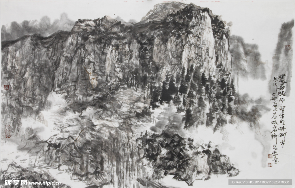中国画山水画作品