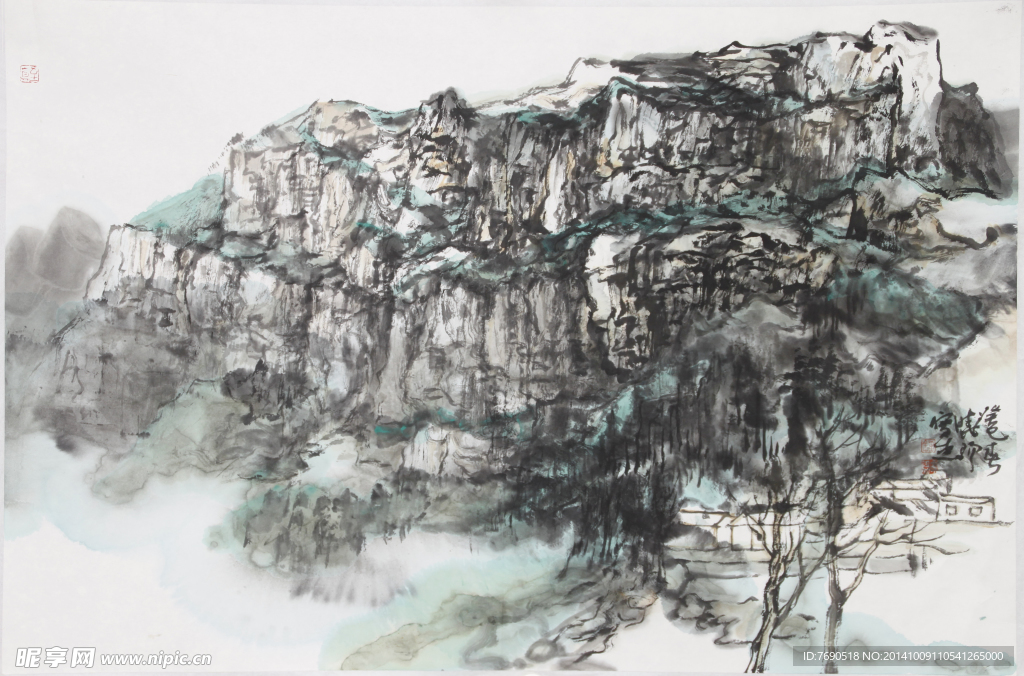 中国画山水画作品