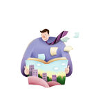 卡通商务人士