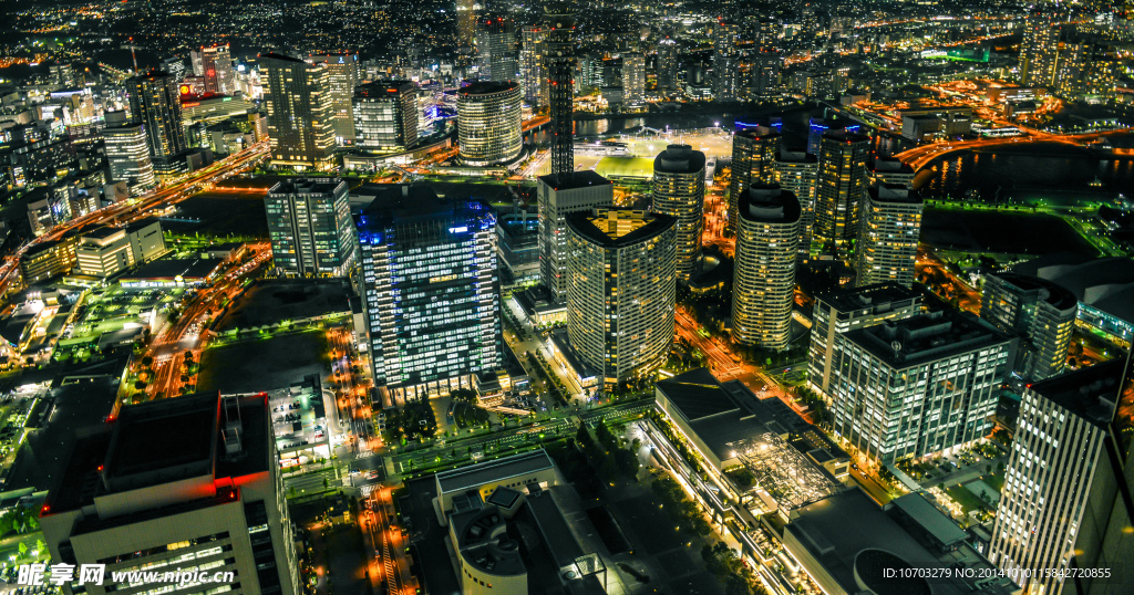 日本横滨夜景