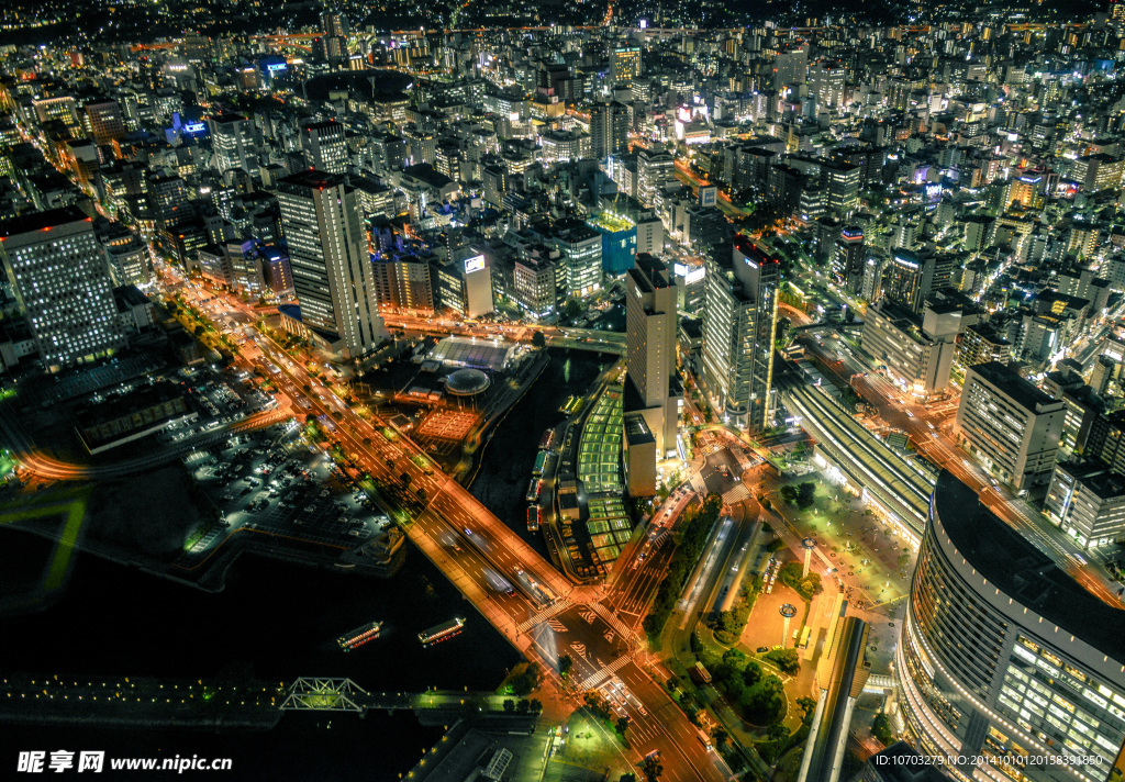 日本横滨夜景