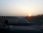 高速上的夕阳