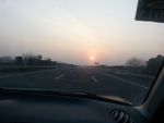 高速路上的夕阳