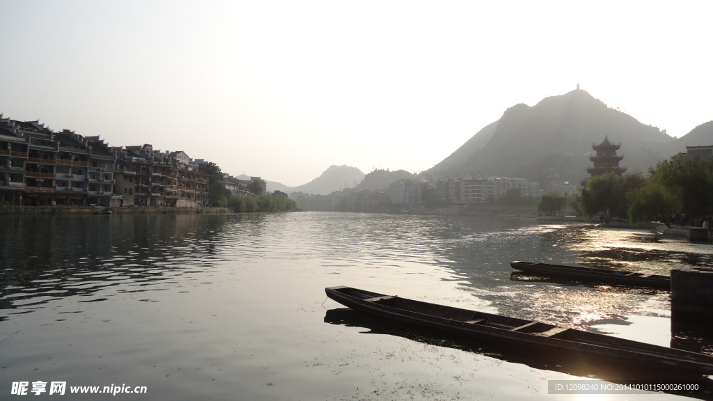 夕阳与水乡
