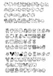 可爱的线描动物图案