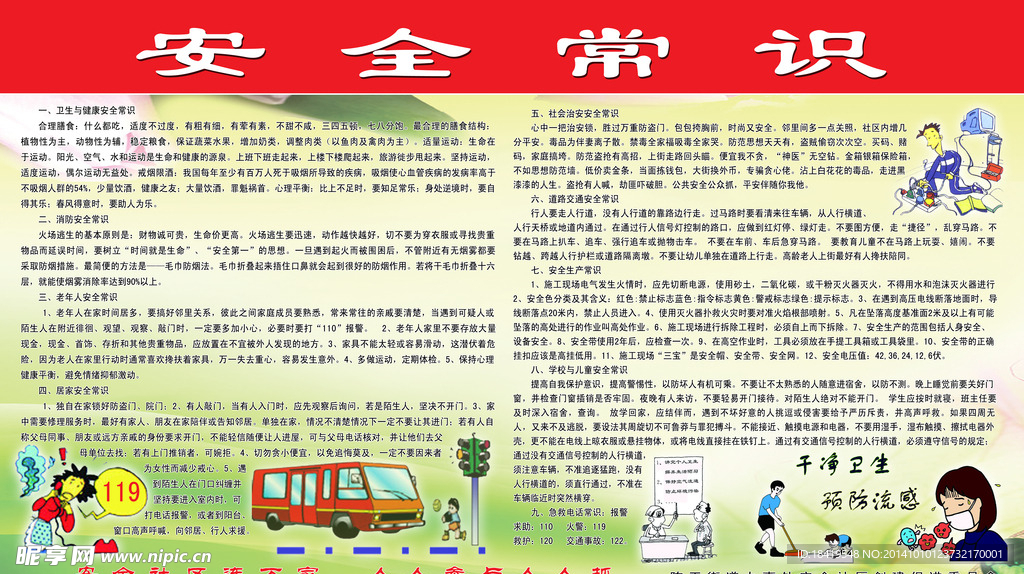 卫生常识宣传栏