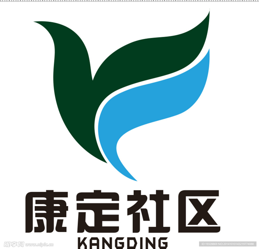 康定社区LOGO矢量图