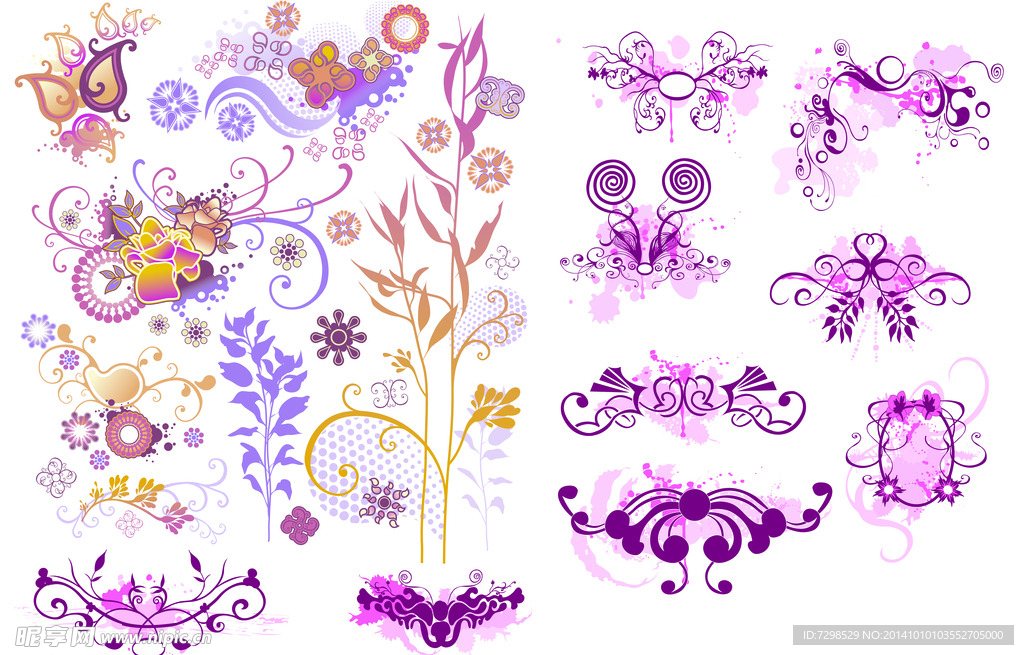 炫紫花纹