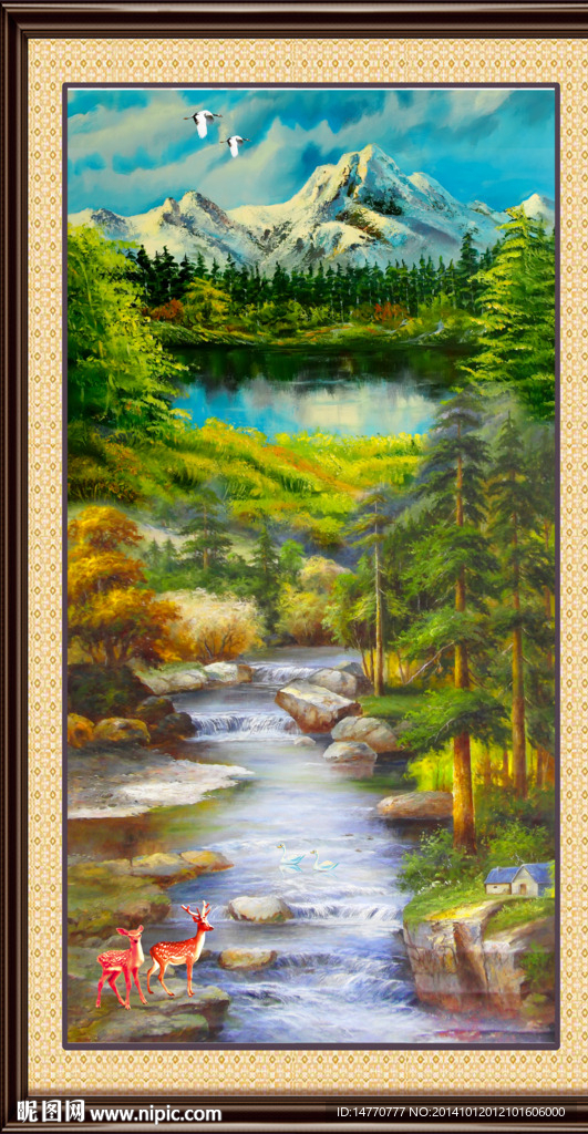 山水油画作品