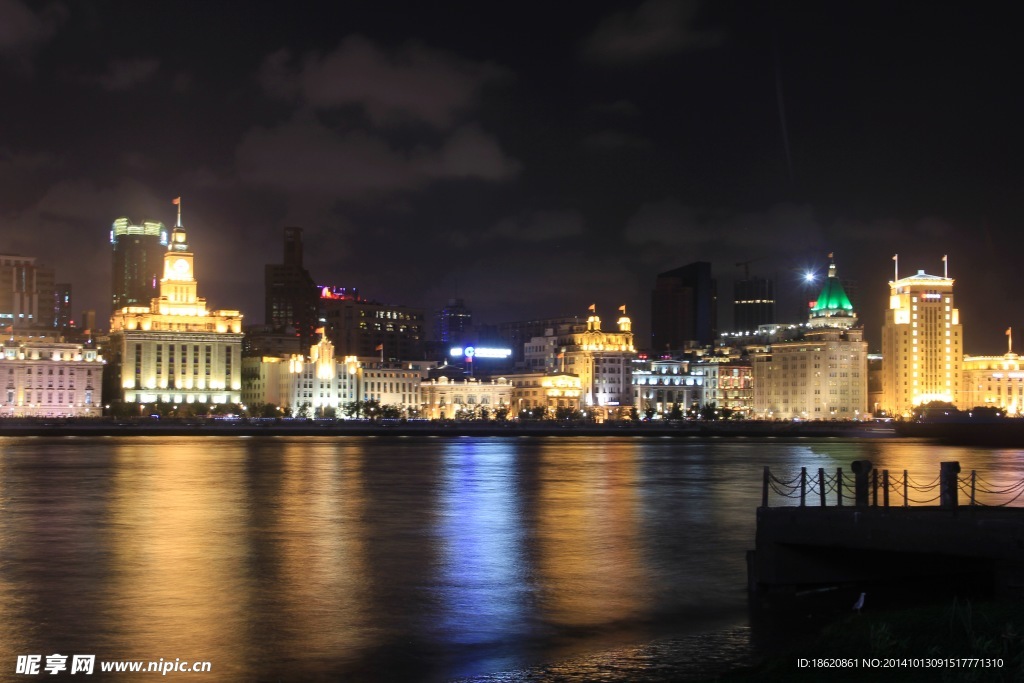 华丽璀璨的外滩夜景