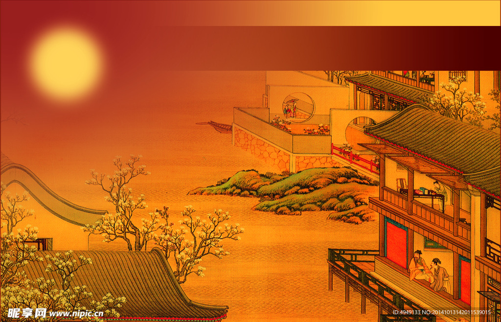 中国风 山水画 古代建