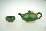 绿色茶壶釉壶