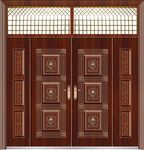 仿铜四折门效果图