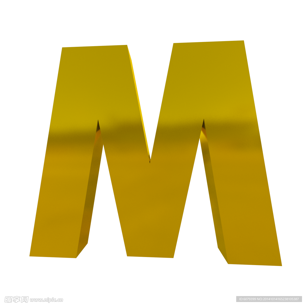3D字体M