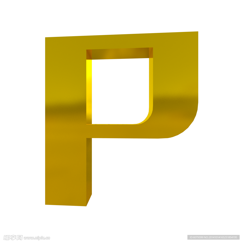3D字体P